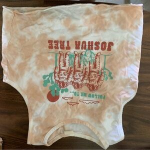 Vibe Peach and Cream Tie-Dye Top